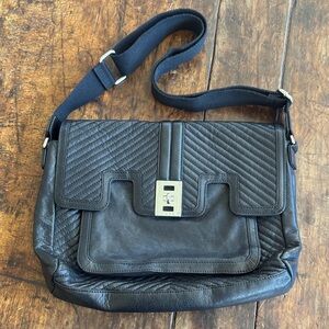 NWOT L.A.M.B. by Gwen Stefani Quilted Chevron Leather Crossbody Messenger Bag